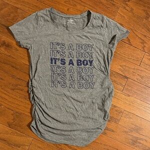 It’s a Boy Gray Maternity TShirt